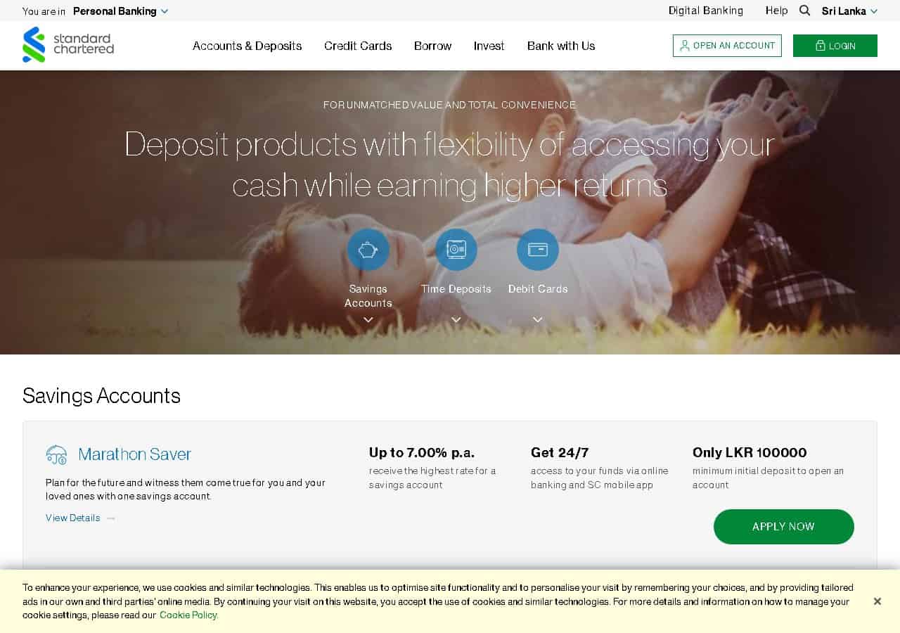 Standard Chartered SL salary savings account Sri Lanka